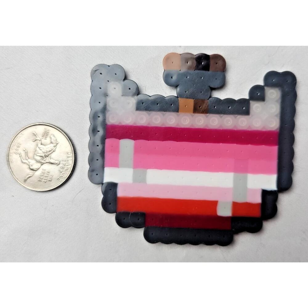 Pink Lesbian LGBT Potion Perler Pixel Art